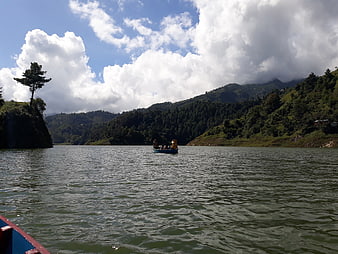 Boating on Kulekhani Lake with Mountain Views