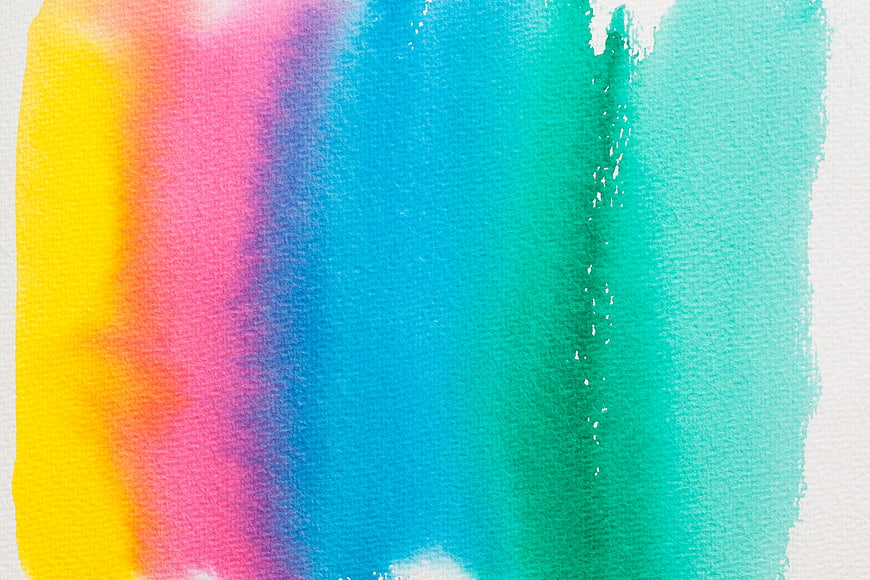 Abstract Watercolor Rainbow Gradient Background
