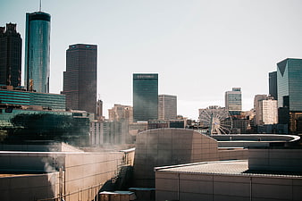 Detroit Skyline with Renaissance Center and Ferris Wheel