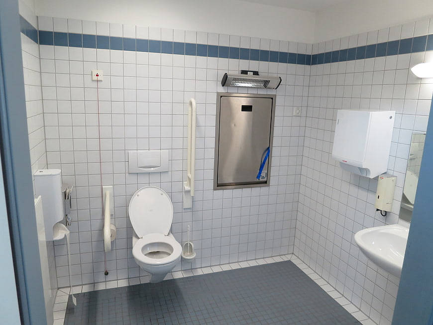 Accessible Barrier-Free Public Restroom with Changing Table