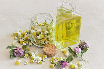 Chamomile and Clover Herbal Oil Infusion