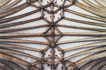 Gothic vaulted ceiling with intricate stone ribs and bosses