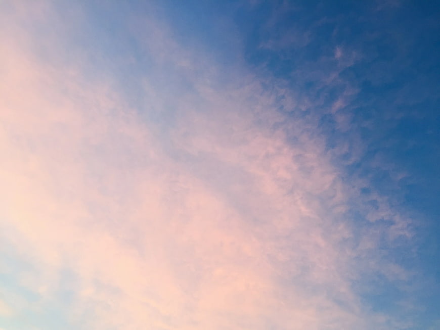 Soft Pink and Blue Clouds in a Dreamy Sky