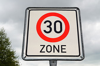 30 Zone Speed Limit Traffic Sign