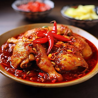 Spicy Braised Chicken Legs with Red Chili Peppers