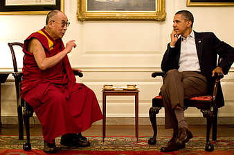 Barack Obama and the Dalai Lama in Conversation at the White House