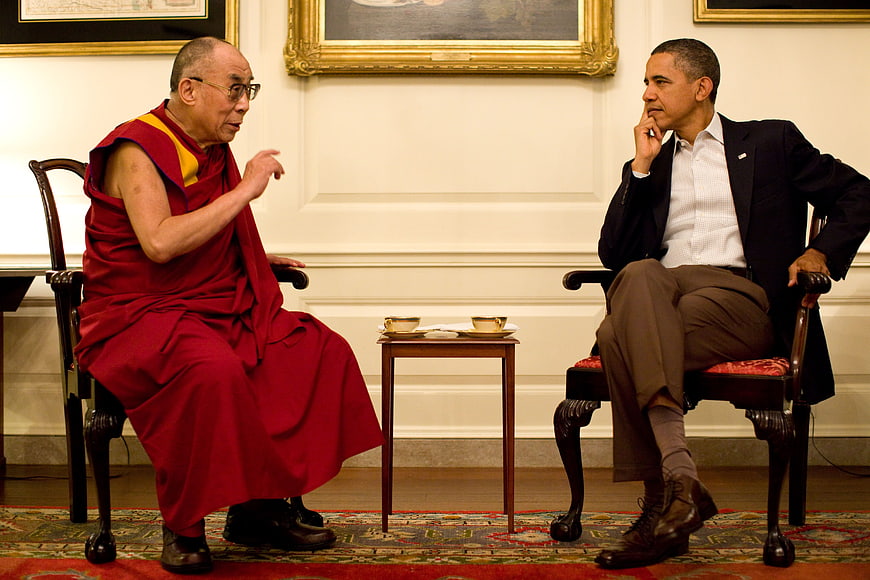 Barack Obama and the Dalai Lama in Conversation at the White House