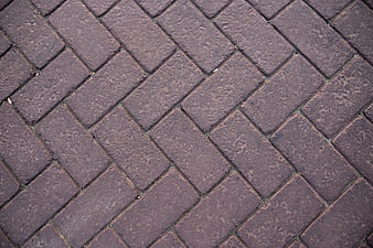 Red Brick Pavement Texture in Herringbone Pattern