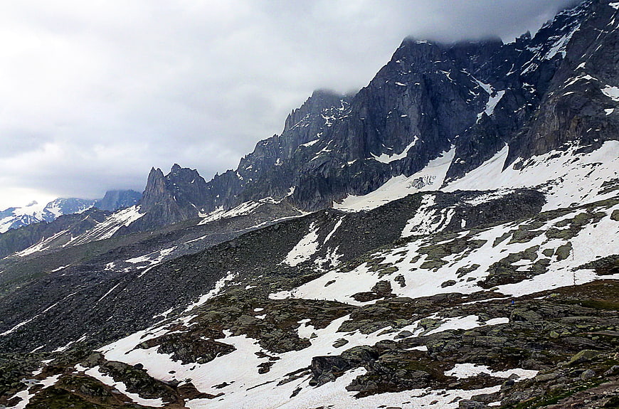 Dramatic Snowy Mountain Peaks in the French Alps