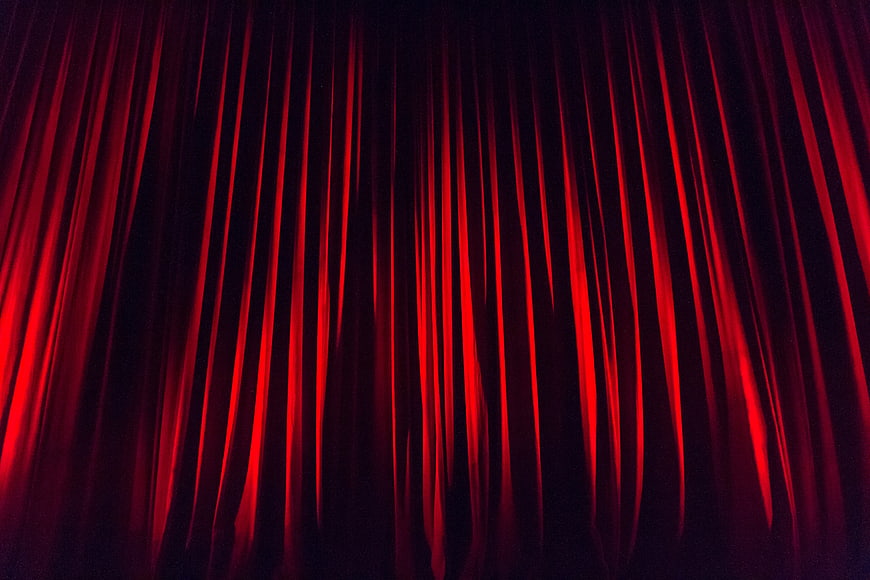 Red Stage Curtain Backdrop