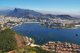 Aerial Panorama of Rio de Janeiro and Botafogo Bay
