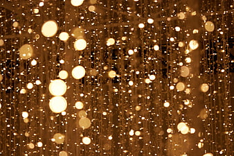 Golden Bokeh Lights Abstract Background
