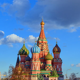 St. Basil's Cathedral Moscow Red Square Blue Sky