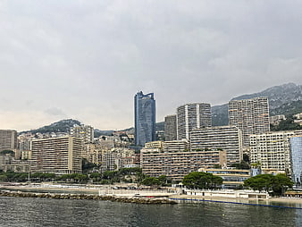 Monaco Skyline with Skyscrapers and Sea View