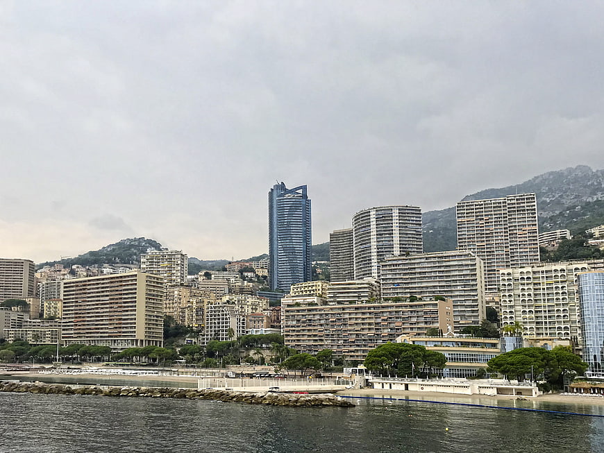 Monaco Skyline with Skyscrapers and Sea View