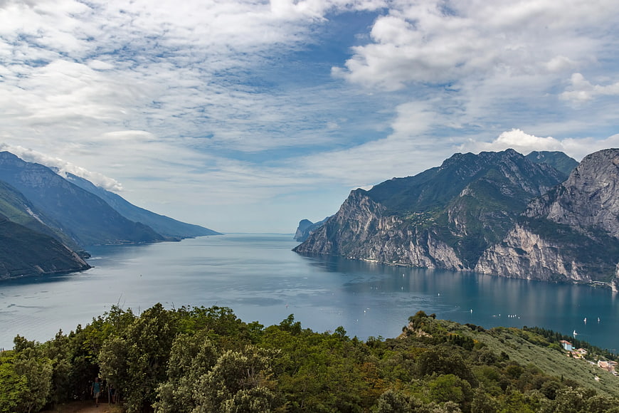 Panoramic View of Amalfi Coast Mountains and Sea