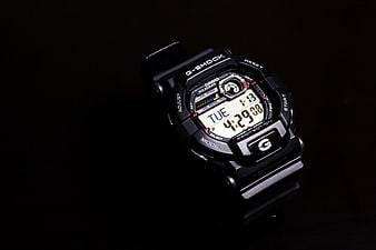 Black G-Shock Digital Watch on Dark Background