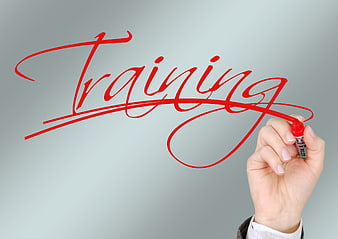 Hand Writing Training on Glass Board with Red Marker