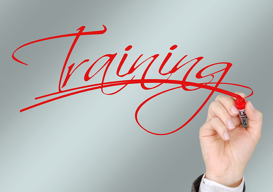 Hand Writing Training on Glass Board with Red Marker