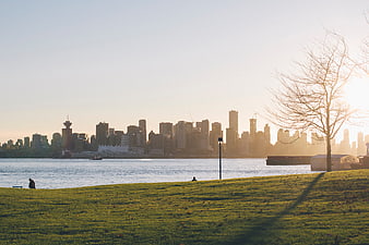 Vancouver Skyline at Sunset from Stanley Park