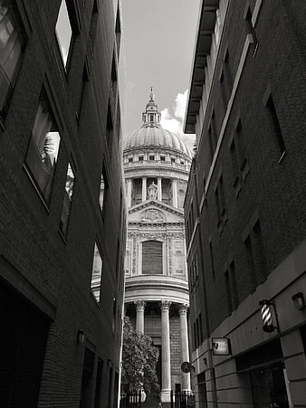 St Paul's Cathedral Viewed Through Narrow London Alley