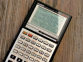 Casio Scientific Calculator on Wood
