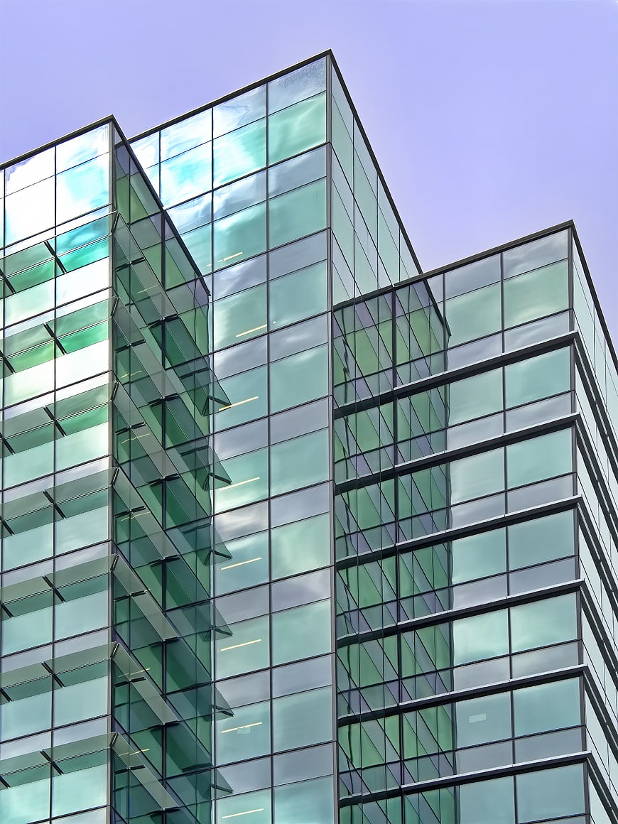Modern Glass Office Building Facade Architecture