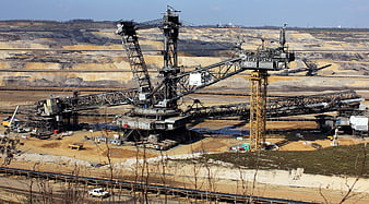 Giant Bucket Wheel Excavator in Open Pit Coal Mine