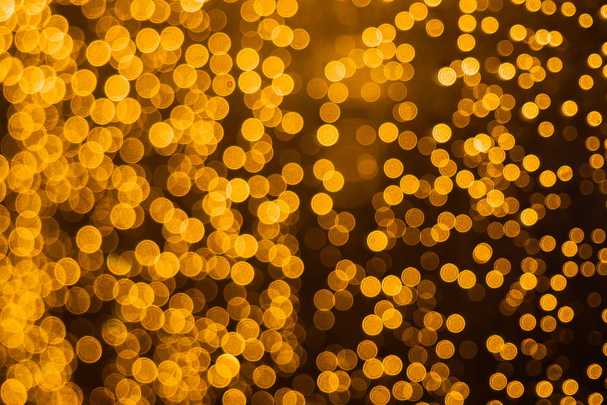 Golden Bokeh Lights Background