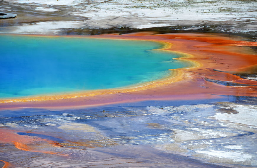 Vibrant Grand Prismatic Spring in Yellowstone National Park