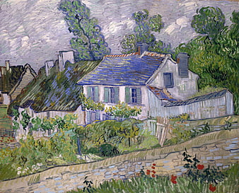 Vincent van Gogh Oil Painting of a White House in the Countryside