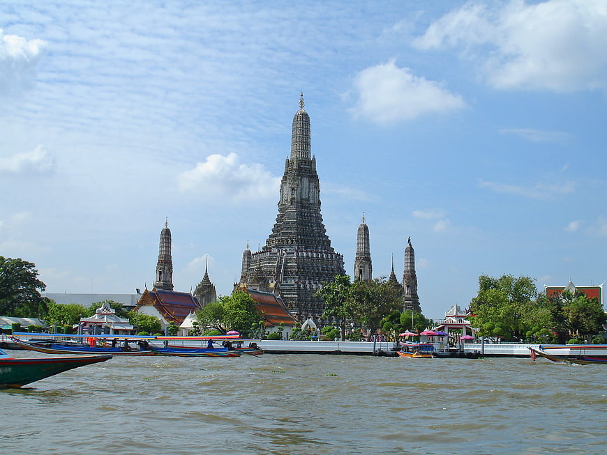Wat Arun Temple Bangkok River View