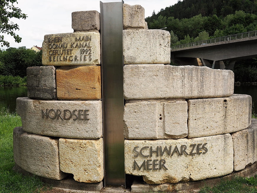 Main-Danube Canal Monument in Beilngries with River Names