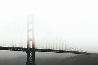 Golden Gate Bridge in Thick Fog