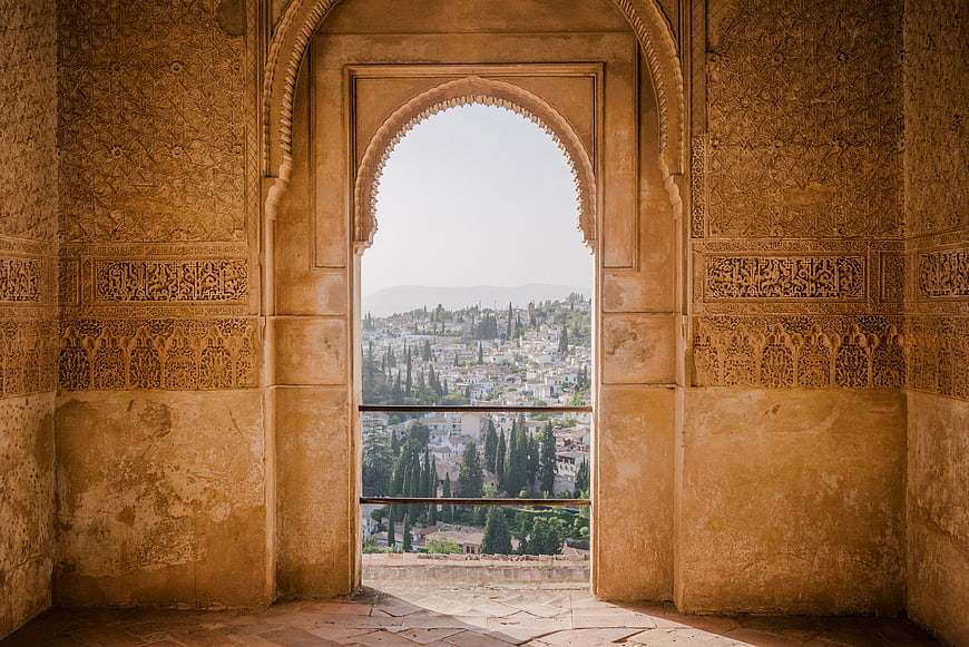 View of Granada Through Moorish Archway