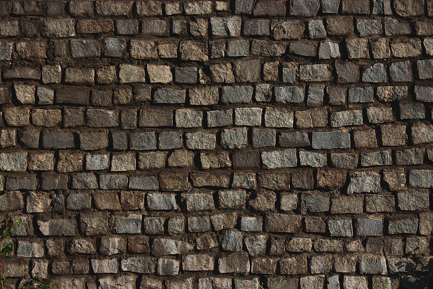 Textured Stone Brick Wall Background Pattern