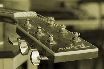 Close-up of Tagima Guitar Headstock with Tuning Pegs