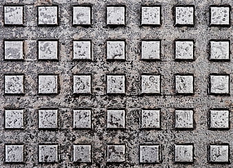 Weathered Metal Grid Texture With Raised Square Rivets