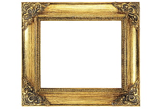 Antique Gold Ornate Picture Frame Mockup