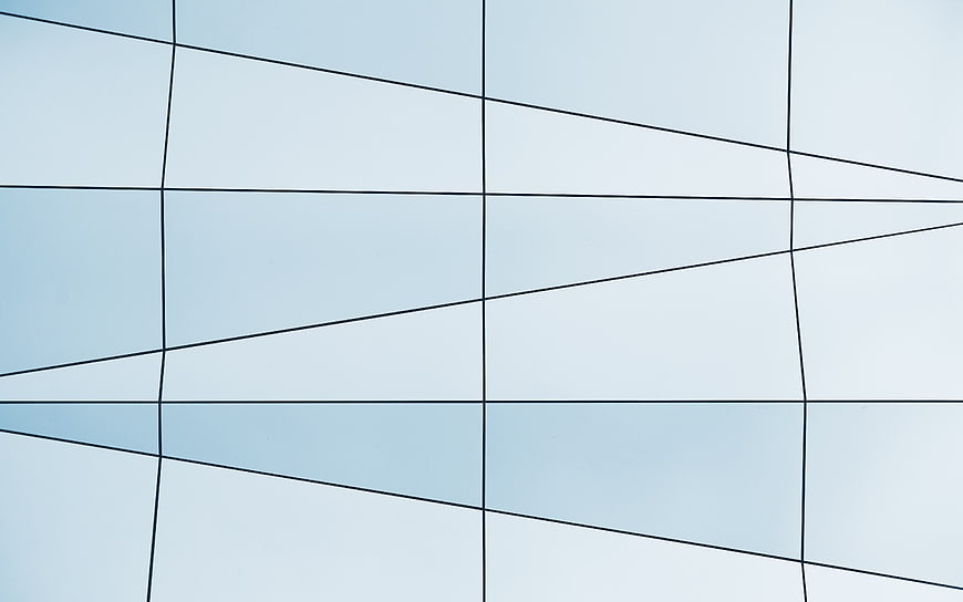 Abstract Perspective of Modern Glass Building Facade