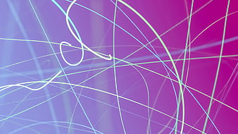 Abstract Flowing Laser Lines on Purple Gradient Background
