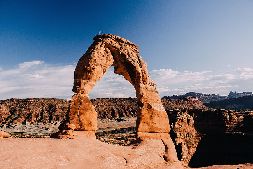 Delicate Arch Landscape in Arches National Park Utah