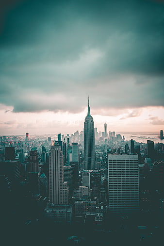 Dramatic Empire State Building Skyline at Dusk