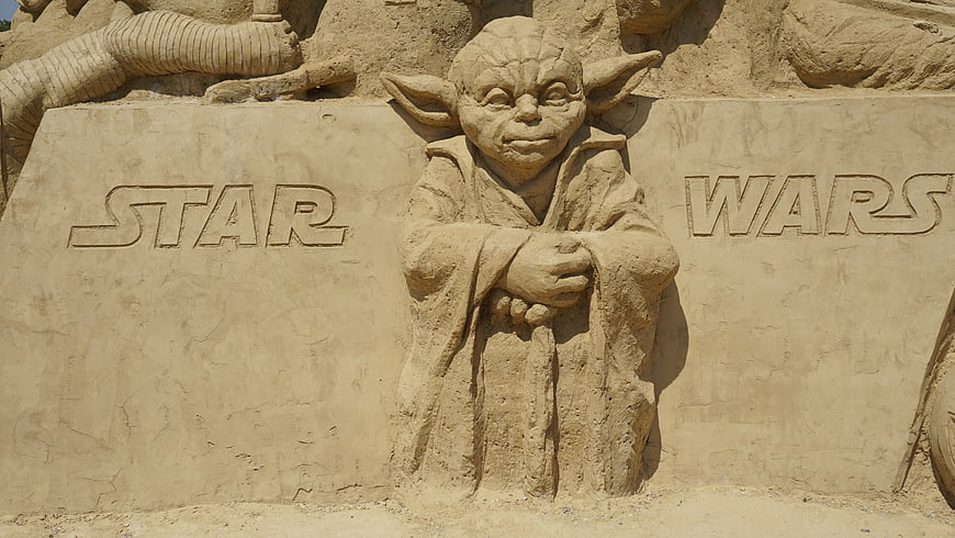 Star Wars Yoda Sand Sculpture