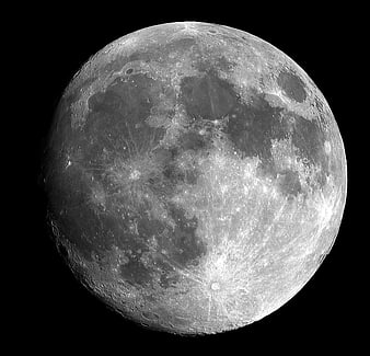 High-Resolution Full Moon with Craters and Lunar Surface Details