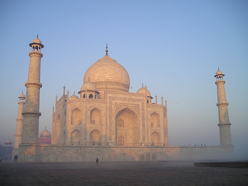 Taj Mahal in Morning Mist, Agra India