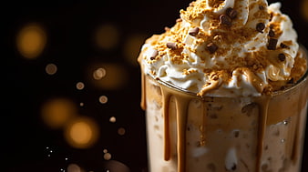 Indulgent Iced Coffee Milkshake with Whipped Cream and Caramel