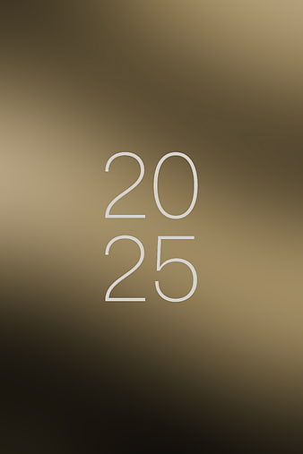 Minimalist 2025 New Year Gold Gradient Background