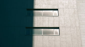 Modern Concrete Building Facade with Horizontal Windows
