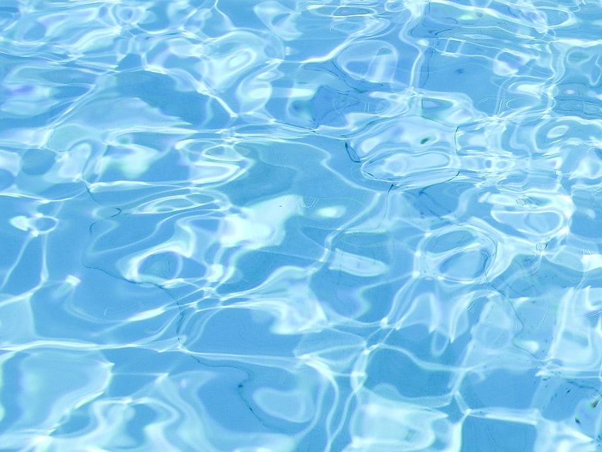 Abstract Blue Swimming Pool Water Surface Ripples